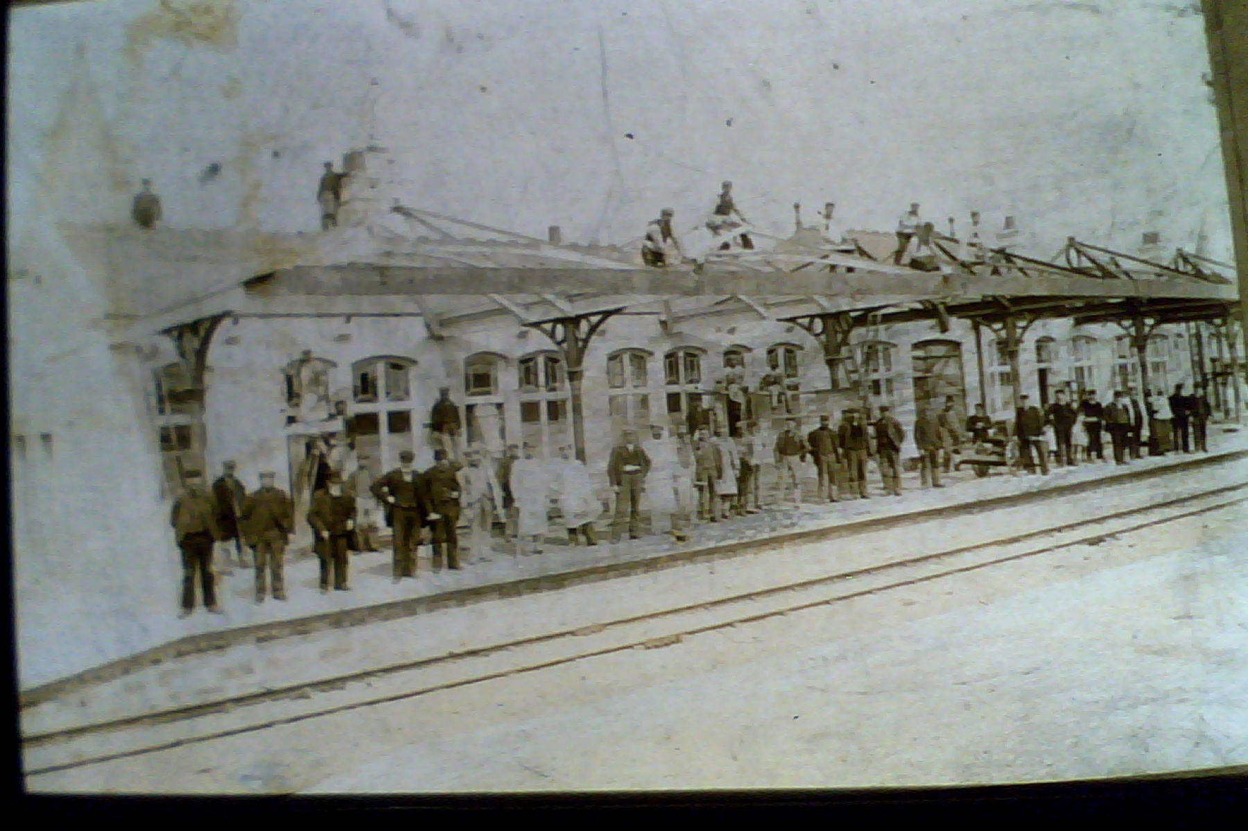 Staff and Workers at Aboyne Station circa 1896