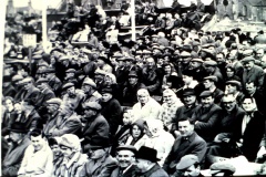 A damp but happy crowd enjoy Aboyne Highland Games